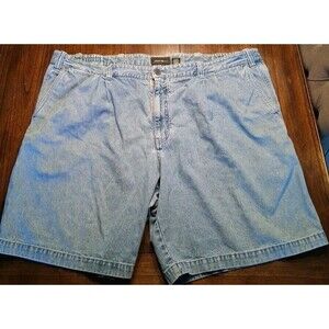 Eddie Bauer Men's Size 48T Denim Shorts Cargo Tall Blue Cotton